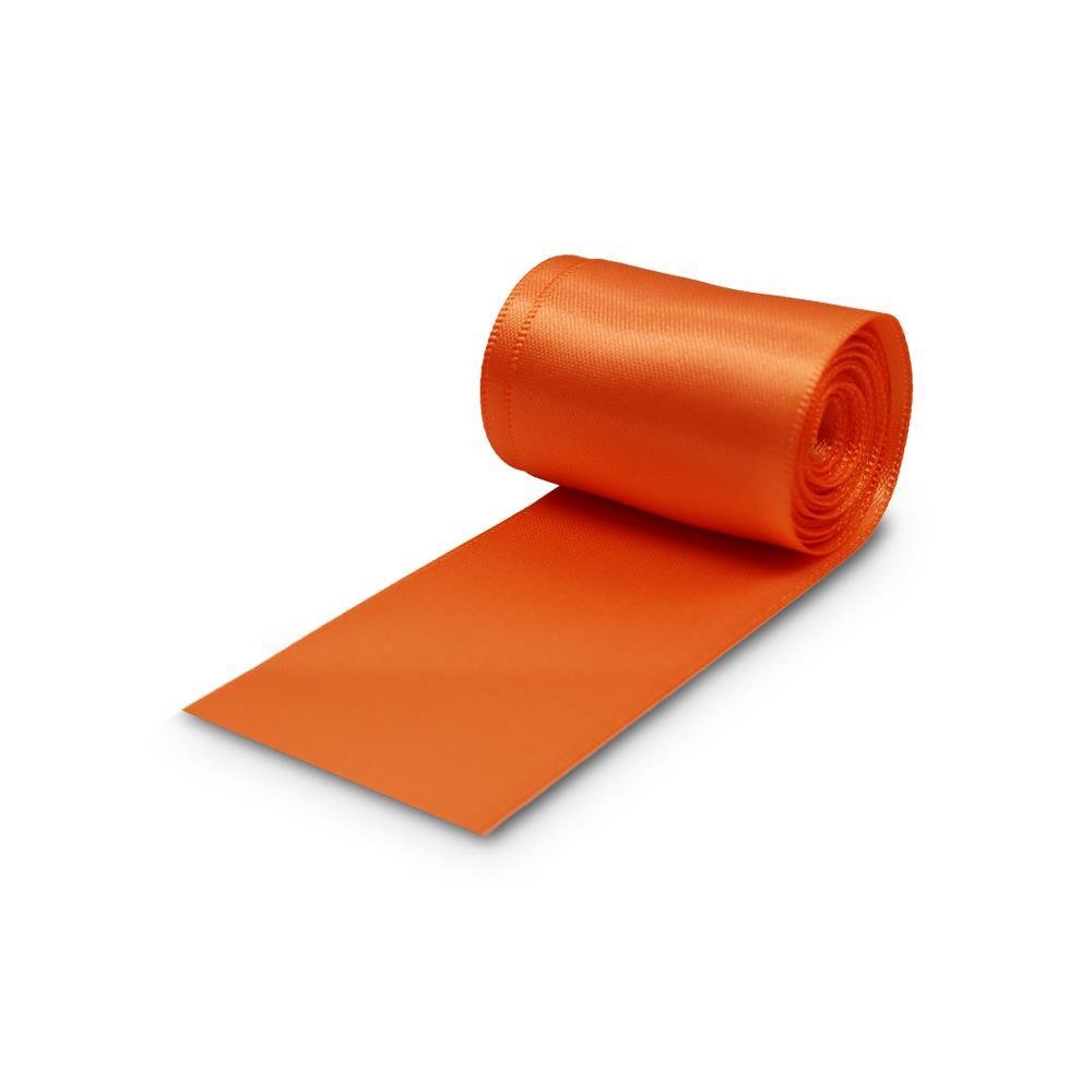 10mm Orange Double Sided Satin Ribbon - 668 - 50m Roll - New Directions  Australia