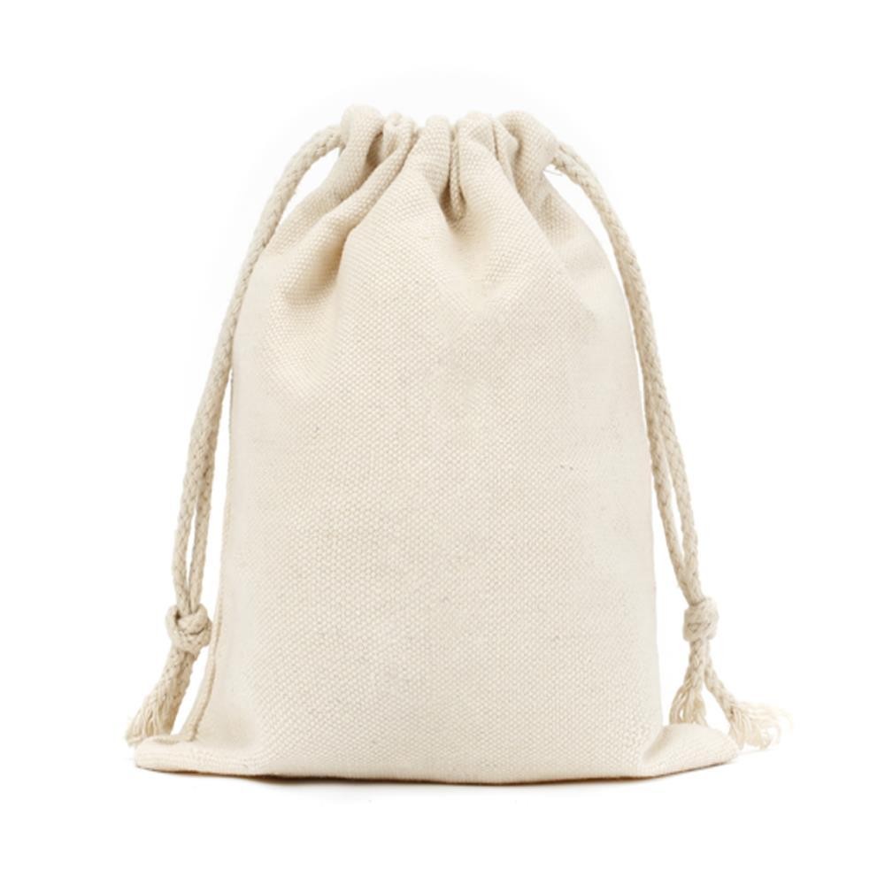 Natural Cotton Drawstring Bag: Medium - 250mm (W) x 350mm (H