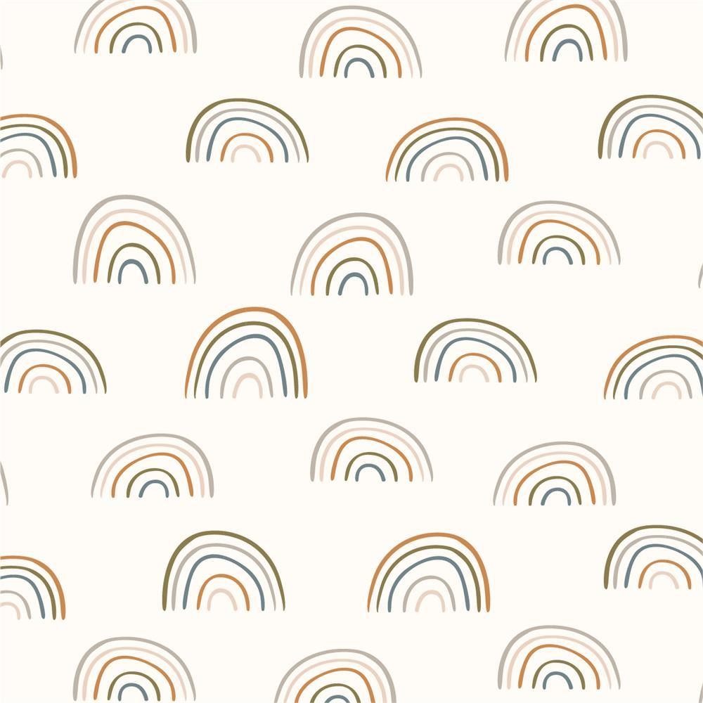 Neutral Boho Rainbow Baby Wrapping Paper Sheets