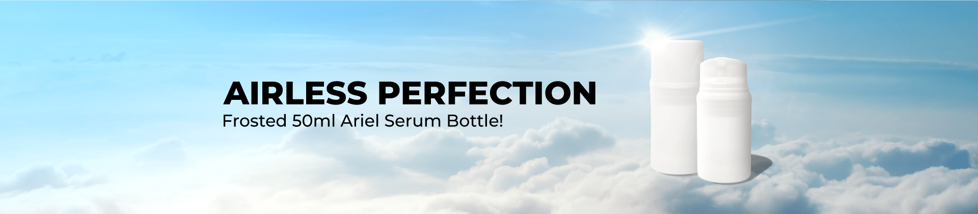 Airless Perfection: Frosted 50ml Ariel Serum Bottle